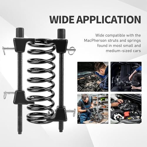 KOOPOOL Strut Spring Compressor Tool Set 2 Pack 11.5-inches Macpherson Spring Compression, 13/16-inch Socket 1/2-inch Drive Coil Spring Compressor Tool