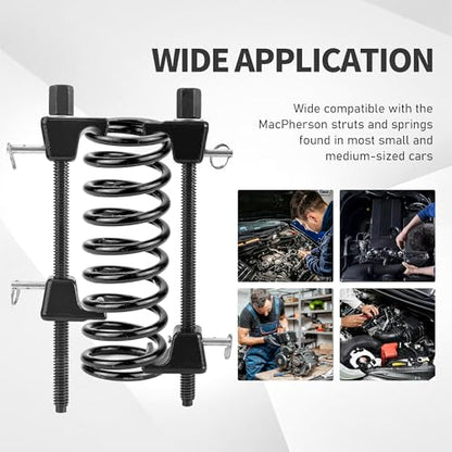 KOOPOOL Strut Spring Compressor Tool Set 2 Pack 11.5-inches Macpherson Spring Compression, 13/16-inch Socket 1/2-inch Drive Coil Spring Compressor Tool