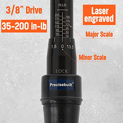 3/8" Drive 35-200 in-lb Click Tech Torque Wrench - size: 3/8" DR. 35-200 in-lb