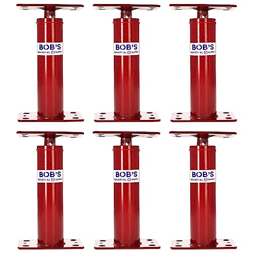 BISupply House Jacks for Leveling Crawlspace 6 Pack - 12 to 16 inch Adjustable Support Beam Basement Jack Post - Floor Lifting Joist Beam Brace for Cellar Ceiling - Screw Pole Jack - size: 12-16 Inch (6 PACK)