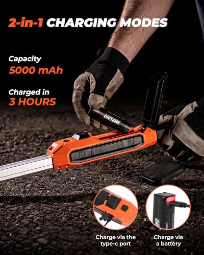 Underhood Work Light Bar, 180°Foldable Mechanic Light & 360°Rotatable Kickstand, Extendable 45.28"-72.83", 1800LM Rechargeable LED Work Light, 2-in-1 Charging Modes Engine Bay Light for Car Repair