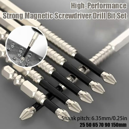 High Magnetic Screwdriver Drill Bit Set, Upgrade K5 Impact Driver Bit Set, Anti Slip Magnetic Screwdriver Bits, 25 50 65 70 90 150mm