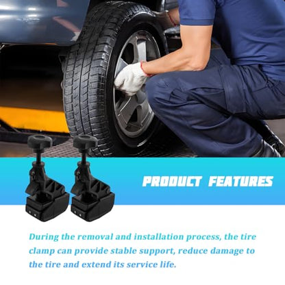 2PCS Car Tire Changer Tool, Heavy-Duty Vehicle Tyre Drop Center Tool Rim Pry Bead Clamp, Automotive Manual Wheel Bead Breaker Changing Helper, Universal for Most Vehicles (New) - size: 7.09 x 3.27"