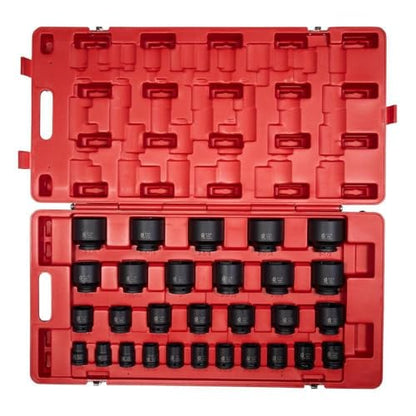SUNEX TOOLS 4696 3/4-Inch Drive SAE Master Impact Socket Set, Standard, 6-Point, Cr-Mo, 3/4-Inch - 2-7/17-Inch, 29-Piece