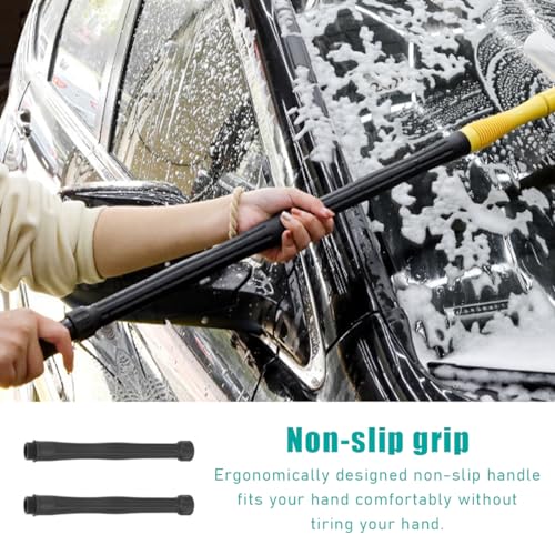 povtii Rotating Car Wash Brush, 360° Spin Auto Cleaning Brush with Long Handle, Detachable Washing Brush with Soft Chenille Bristles Universal for Most Vehicles, Car Accessories (Brush) - color: Brush