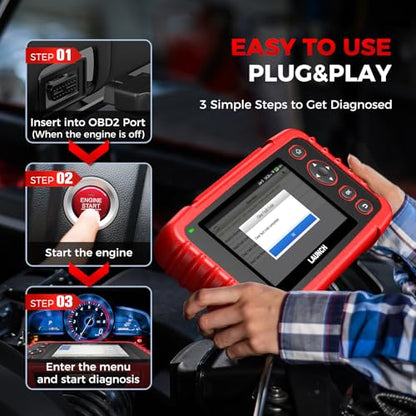 Launch OBD2 Scanner CRP123X Elite V3.0, 2026 Lifetime Free Update Scan Tool | Diagnostic Scan Tool for Car Engine Code Reader with 0il/Br-ake/S.A.S/B.M.S/D.P.F/ABS Bleeding/Throttle Reset, Auto VIN
