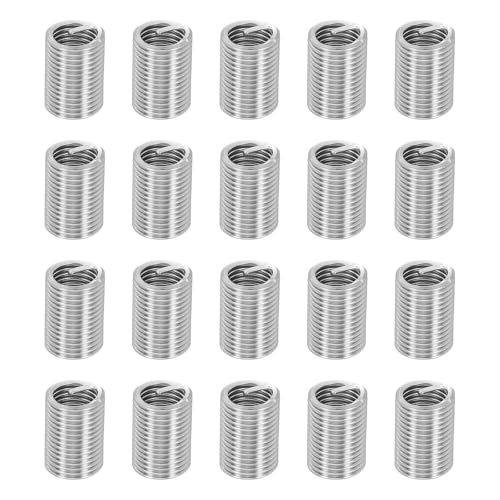 HARFINGTON 20pcs Wire Thread Repair Inserts M12 x 1.75 x 2.5D (30mm) Metric 304H Stainless Steel Helical Coiled Wire Screw Threaded Sleeve Sheath for Automotive Repairs - size: M12 x 1.75 x 2.5D