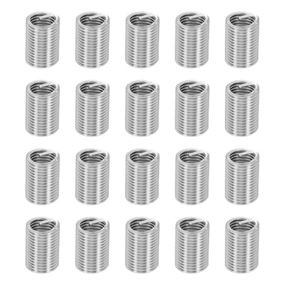 HARFINGTON 20pcs Wire Thread Repair Inserts M12 x 1.75 x 2.5D (30mm) Metric 304H Stainless Steel Helical Coiled Wire Screw Threaded Sleeve Sheath for Automotive Repairs - size: M12 x 1.75 x 2.5D