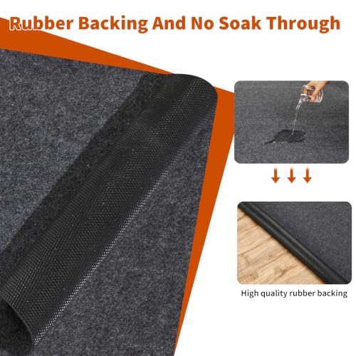 Garvee Garage Floor Mat 7.5' x 20', Thick Premium Felt with Waterproof Backing, Heavy Duty Oil Absorbent Non-Slip Mat Protects Garage Floor for Large SUV, MPV, Pickup Truck & RV - size: 7.5' x 20'