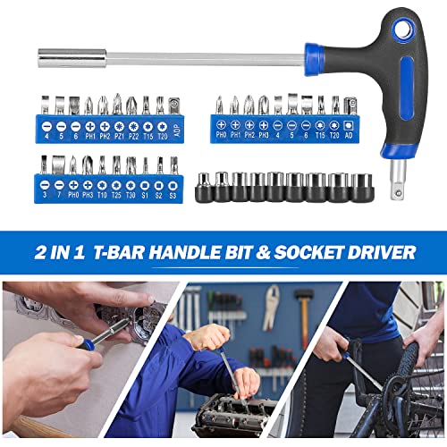 Prostormer 229-Piece Household Tool Set, Basic Home Tool Kit | All-purpose Tools with Tool Box for Home Repair, Furniture Fitting, Crafting & DIY Projects