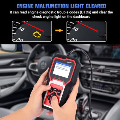 Enhanced OBD2 Scanner Diagnostic Tool - Enhanced Check Engine Code Reader with Reset, Full OBDII Functions & Live Data for All OBDII Cars 1996+，Home/DIY Scanner for car
