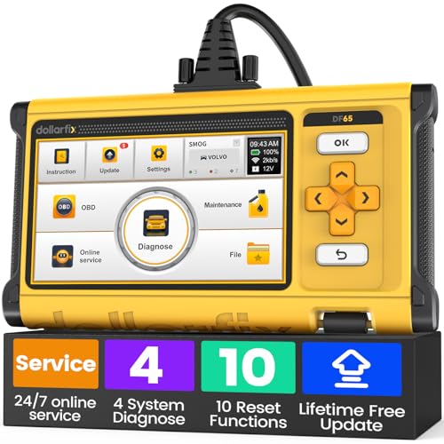 OBD2 Scanner Diagnostic Tool - 4 System BIDirectional Scan Tool for Car 10 Resets Services Active Test Oil/EPB/SAS/TPMS/Throttle/INJEC Auto VIN Lifetime Update - size: 5 inches Tablet