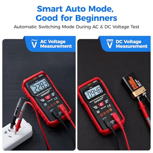 Premium True RMS Multimeter Tester, Digital Multimeter Auto Ranging | 4000 Counts, NCV, Smart Digital Multimeter Voltage Tester for AC/DC, Resistance, Continuity for Home, DIY and Automotive Use