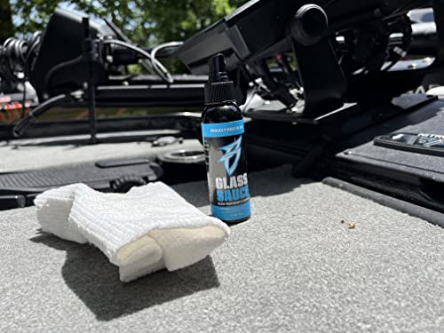 Boat Bling Glass Sauce Glass Treatment & Cleaner, 4oz | Anti-static marine electronics screen cleaner removes fingerprints, dust and water spots while repelling oils and smudges