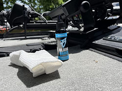 Boat Bling Glass Sauce Glass Treatment & Cleaner, 4oz | Anti-static marine electronics screen cleaner removes fingerprints, dust and water spots while repelling oils and smudges