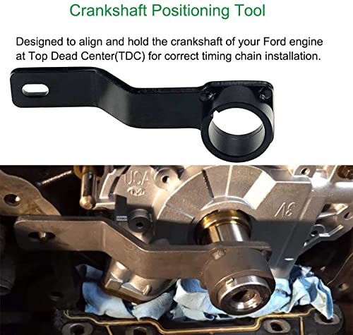 Engines Repair Tools Kit-Valve Spring Compressor Tool, Crankshaft Positioning Tool, Cam Phaser Holding Tool, Timing Chain Locking Wedge Tool, Crankshaft Pulley Bolt for Ford 4.6L 5.4L 6.8L 3V Engines