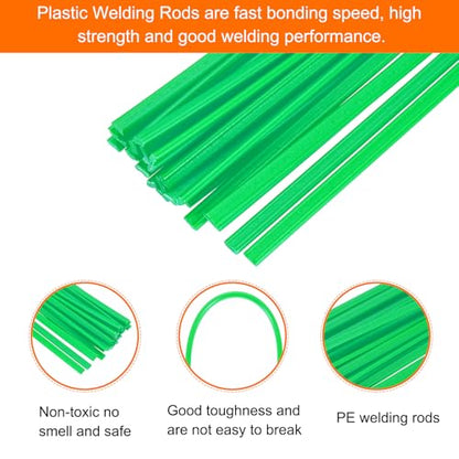 MECCANIXITY 20pcs 10 Inch Plastic Welding Rods PE Welding Strips Welder Rods for Plastic Welder, Car Bumper, Kayak Repair, Green - color: Green, size: 10 Inch