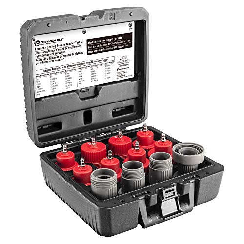 Powerbuilt Cooling System Pressure Tester Adapter Kit for European Vehicles – 12-Piece Set for Audi, BMW, VW, Mercedes & More – Works with Model 647642 Pressure Testing Pump - 647644 - size: European Car Adapters