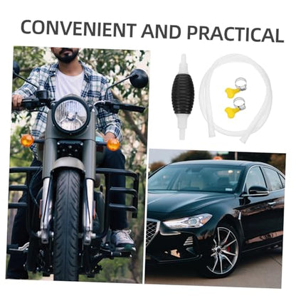 Manual Transfer Pump Kit Hand Siphon Pump Flexible Hose for Fuel Extraction for Automotive Use and Home Applications