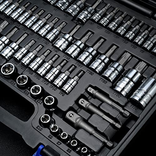 EPAuto Torx Bit Socket and External Torx Socket Set 63-Piece Set - size: Torx Bit- 63 Pieces