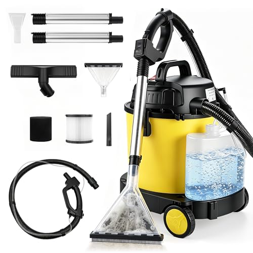 Shop Vacuum Wet and Dry Cleaner, 5 Gallon 4 in 1 Portable Wet Dry Vac, 175 | 17KPa Suction Wet Dry Vacuum Cleaner with Filter, Soap Tank, Hose and Attachments, Wet Vacuum Cleaner for Car, Home, Garage