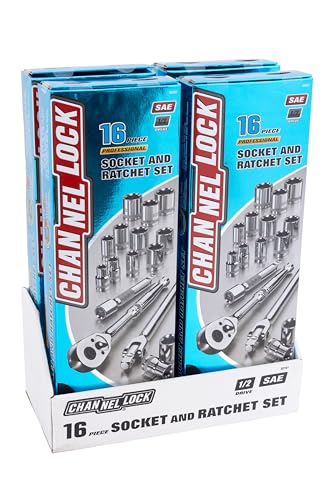 Channellock - 16-Pc 1/2 Dr Fractional Sae S (32161) - size: 16 Piece SAE - 1/2" Drive