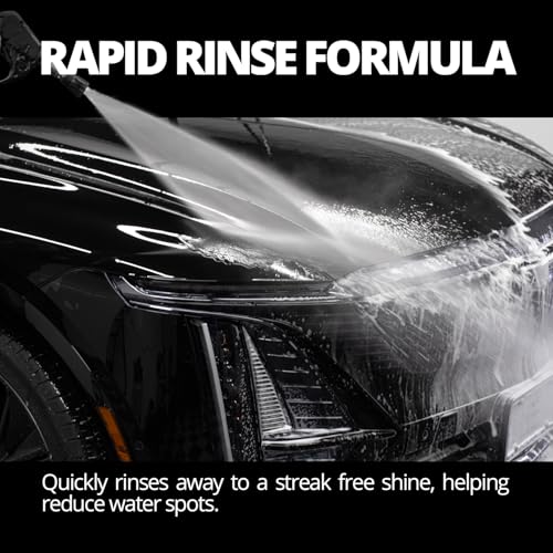 CERAKOTE High Foam Vehicle Shampoo (32 oz. Bottle) - pH Neutral Premium Car Wash Soap - Ceramic Coating Prep and Maintenance - Citrus Scent - Maximum Suds - size: 32 Fl Oz (Pack of 1)