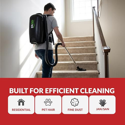 Atrix Ergo Backpack Canister Vacuum, Portable Cleaner with Attachments for Professional and Residential Use, VACBP10 Premium Bundle - size: Premium Bundle