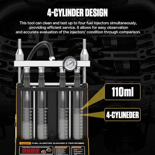 AUTOOL Ultrasonic Fuel Injector Cleaner Tester Support Petrol Motorcycle Automotive Fuel Cleaning