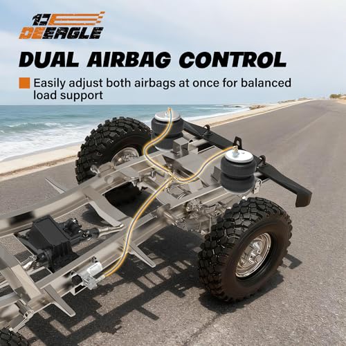 DEEAGLE Air Bag Compressor Kit for Airbags Low Pressure Sensor | On Board Air Compressor System for Truck, FordF150F250F350, Chevrolet Silverado GMC Sierra Dodge Ram, Fast Inflation