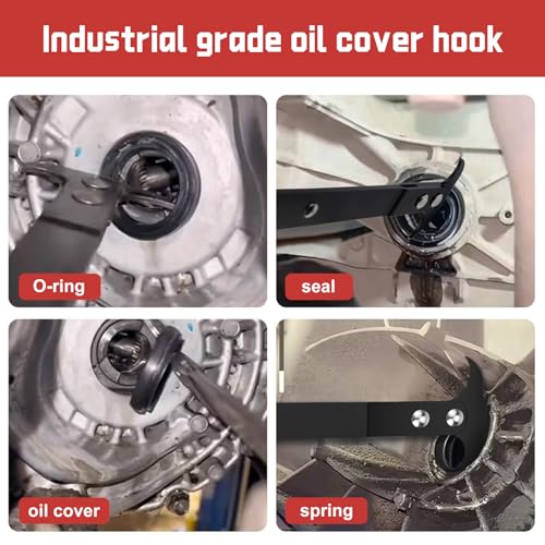 Universal Seal Puller Tool, Dual Hook Oil & Grease Seal Remover | Dual-hook seal puller removes oil and grease seals with a long handle for added leverage on automotive repairs