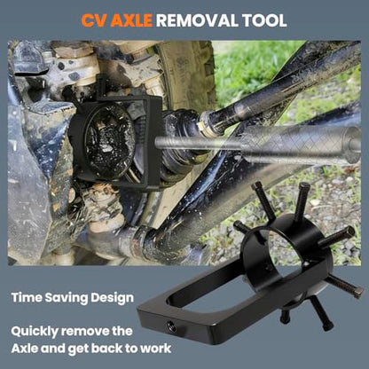 3.75 Inch CV Axle Removal Tool for ATV/UTV, Fits 5/8"-18 Slide Hammer (Slide Hammer Not Included) Heavy Duty 95mm OD CV Puller Tool, Metal Axle Joint Removal Tool with Reinforcement Gussets