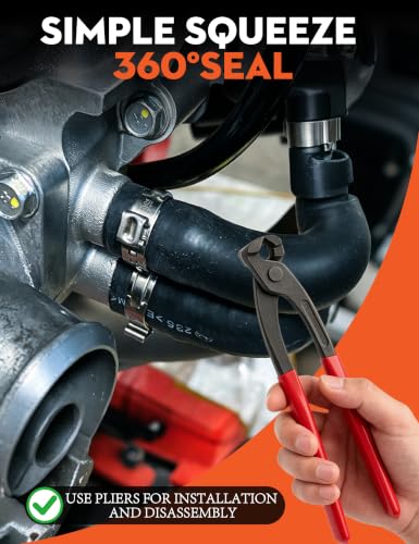 PEX Cinch Clamp Kit 130pcs, 304 SS Plier Set for Pipe Repair | Anti-Rust 304 SS Single Ear Clamps with Ratcheting Crimper. Fix Leaks Instantly for DIY Home Plumbing & Auto Repairs - color: Pex Clamp-130pcs