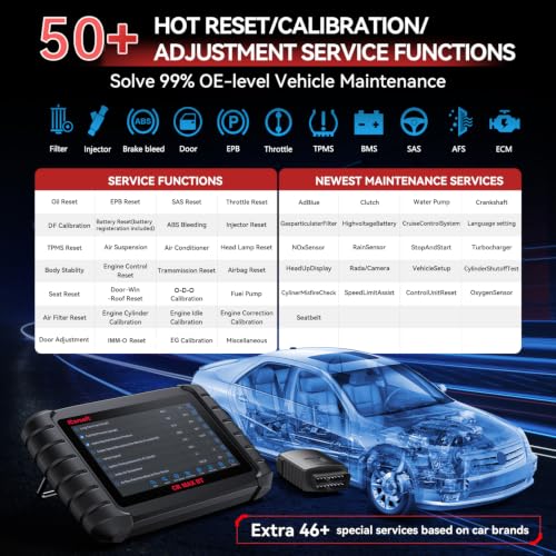iCarsoft CR Max BT Wireless OBD2 Scanner, All System Car Diagnostic Tool, 50 Reset+Extra 46 Service, 40000+Bidirectional Tests, ECU Coding, Battery Registration,CANFD, Auto VIN, Free Update