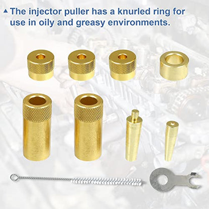X AUTOHAUX Engine Fuel Injector Puller Removal Tool Injector Seal Install Kits for Volkswagen for Audi for Skoda FSI TSI TFSI 1.4 1.6 1.8 2.0 2.7 3.0 3.2 3.6 V6 4.2 V8
