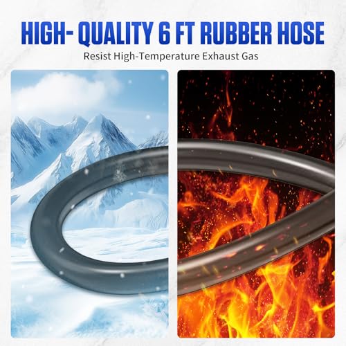 Exhaust Back Pressure Tester Kit for Automotive Diagnostics | 2.5 inch dial gauge; PSI & Bar dual units; M12/M18 adapters included; 6FT heat-resistant hose