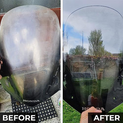 Glass Polish DIY Headlights Restoration and Polishing Kit – Permanent Headlight & Tail-Light Restoration, Restores As-New Condition and Guards Against Future Damage - GP31016