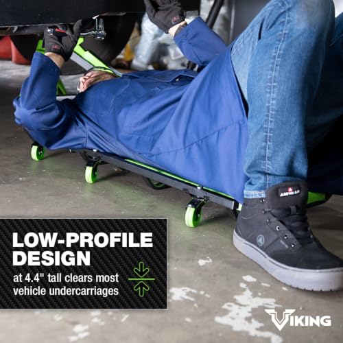 AFF Viking Mechanic's Creeper - Low Profile Fully Padded Design with Adjustable Head - Heavy Duty - style: 40" Adjustable Head