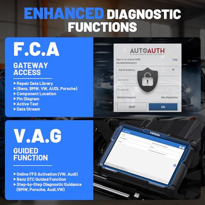 TOPDON Phoenix Smart OBD2 Scanner, Scan Tool for ECU Programming & Coding | Car Bidirectional Diagnostic Tool for 200+ Brands, CAN-FD & DoIP, Topology Mapping & ADAS Compatibility, 2 Years Free Update