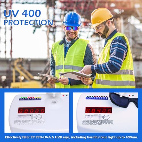 OXG Safety Glasses Protective Eyewear Men Women, ANSI Z87.1 Work Glasses Scratch Impact Resistant for Industrial Shooting - color: Multicolor-12