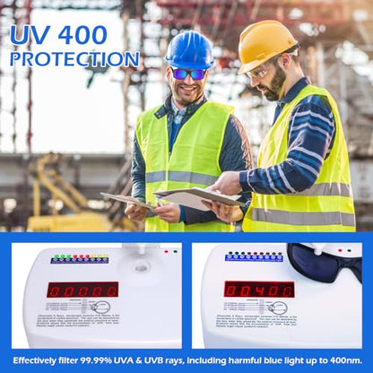 OXG Safety Glasses Protective Eyewear Men Women, ANSI Z87.1 Work Glasses Scratch Impact Resistant for Industrial Shooting - color: Multicolor-12