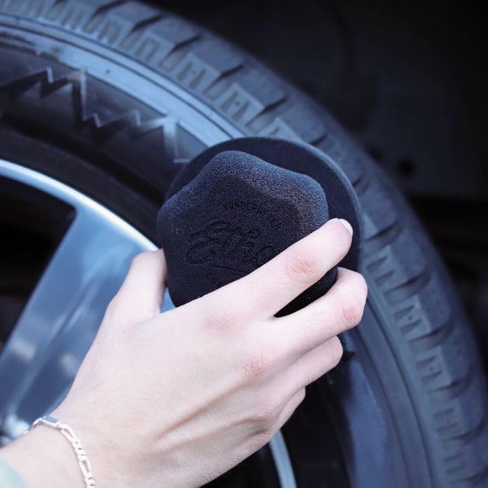 Tire Shine Applicator - Tire Shine Car Detailing Foam Sponge Tool - Tire Cleaner and Shine Tire Foam - Tire Shine Brush Car Cleaning Supplies (4 Pack) - size: 4 Pack