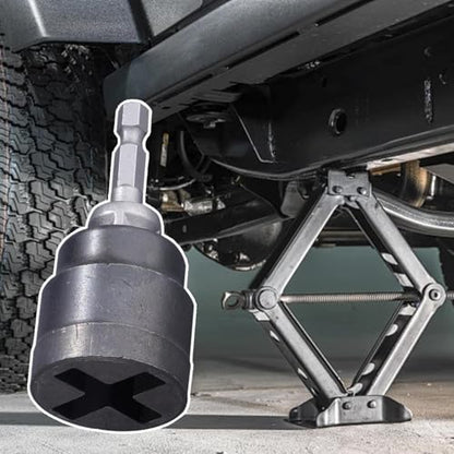 Auto Jack Power Socket Adapter for Scissor Jacks, Compact & Portable Car Lift Accessory with Anti-Slip Design, 150g, Fit Workshop & Garage for RV, Trailer, Car Maintenance