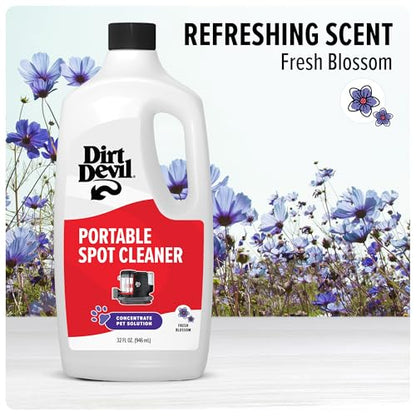 Dirt Devil Pet Portable Spot Cleaner Solution,32 oz.,Fresh Blossom Scent,Upholstery and Carpet Shampoo Solution,Eliminates Pet Messes and Odors,Pair Portable Spot Cleaners,(Pack of 2) - style: 32 fl oz (Pack of 2)