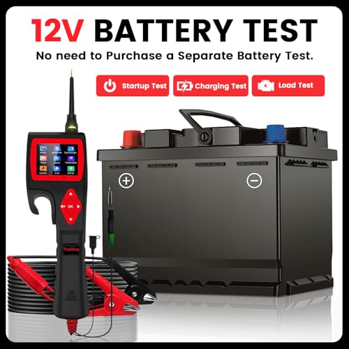 TopDiag P200 Power Circuit Probe Kit - Automotive Circuit Tester with 2024 Online Update, 9~30V Voltage Range, Multimeter, Relay Test, Fuel Injector Tester, Activating Component, Oscilloscope Mode - style: P200