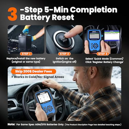 ANCEL BM700 PRO Fit for BMW Scanner - Battery Registration Tool, Code Reader for BMW/Mini/RR, Advanced OBD2 Scanner Auto V-I-N, Full System Diagnostic for BMW Scan Tool with All Reset Services (Blue) - color: BM700 Pro Blue