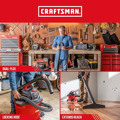 CRAFTSMAN CMXZVBE38758 2-1/2 in. x 13 ft. POS-I-LOCK Wet Dry Vacuum Hose | Industrial-Grade Shop Vacuum Hose Attachment Kit, Fits Most CRAFTSMAN Wet/Dry Vacuums with a 2-1/2 in. Diameter Inlet - style: 2-1/2 in. by 13 ft.