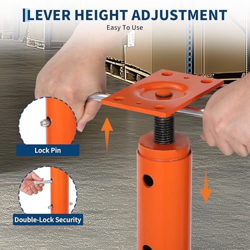 2 Pack Jack Post, House Floor Jack with 56"-100" Height Range, 18000 LBS Lifting Joist Beam Basement Jacks for Leveling, Lifting - size: 56 - 100 in