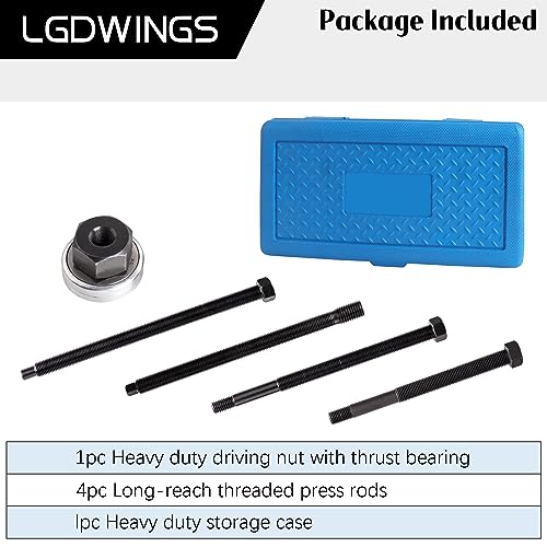 Long Reach Harmonic Balancer Installer Kit Crankshaft Pulley Removal Tool Pulley Puller Set 5 pcs