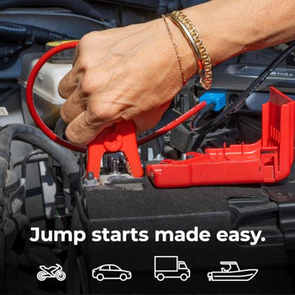 Halo Bolt 1500A Car Battery Jump Starter with Large Digital Screen, Portable 12V Lithium Battery Jump Starter, Portable Power Bank, 3-Mode LED Flashlight, Safe & Simple Design, TSA Approved - Silver - color: Silver